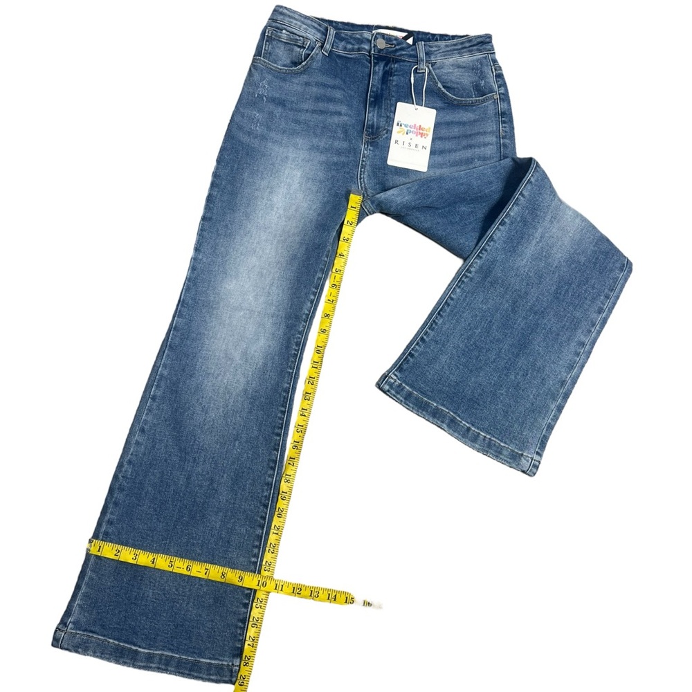 Freckled Poppy x Risen retro high rise waist boot cut flare Jeans Size 13/31 - Picture 4 of 9